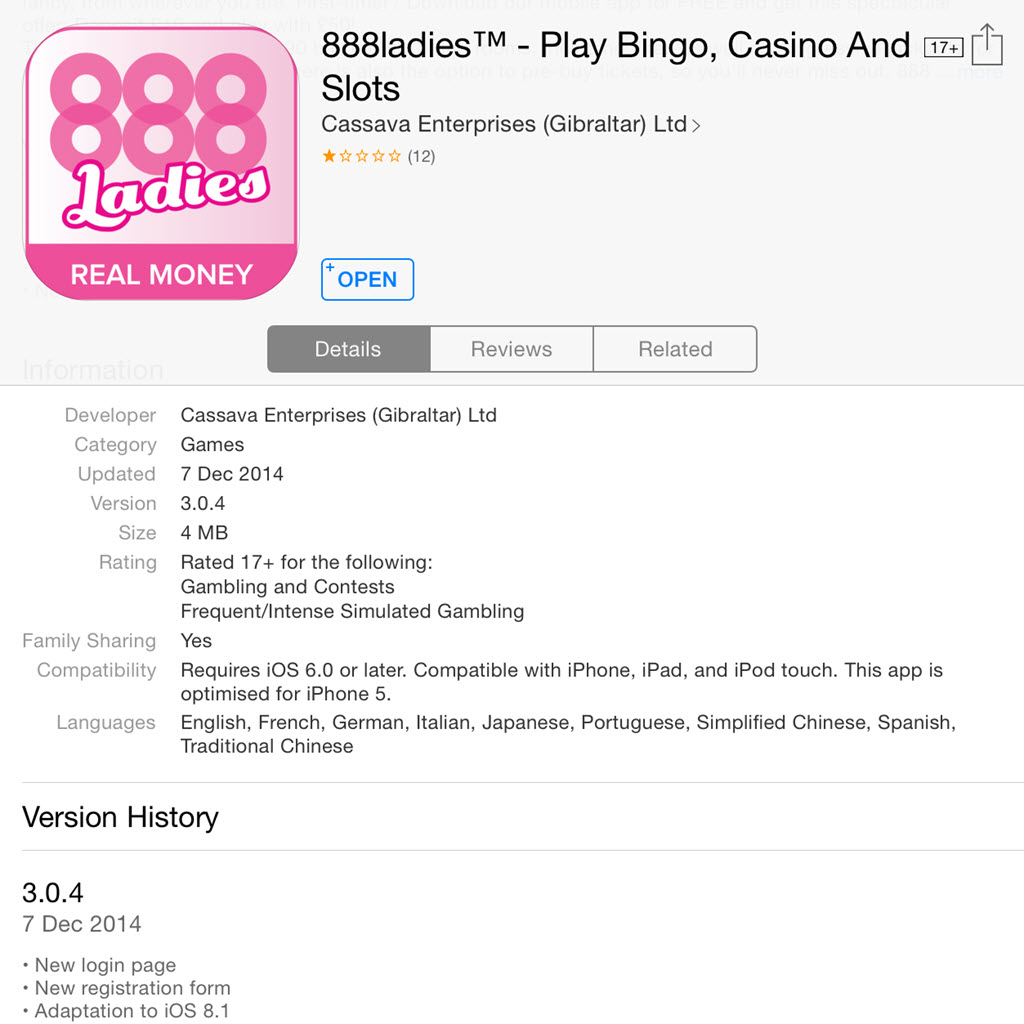 The 888 Ladies App Can Be Downloaded from the App Store